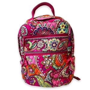 Vera Bradley Pink Swirls School Campus  Tech Backpack